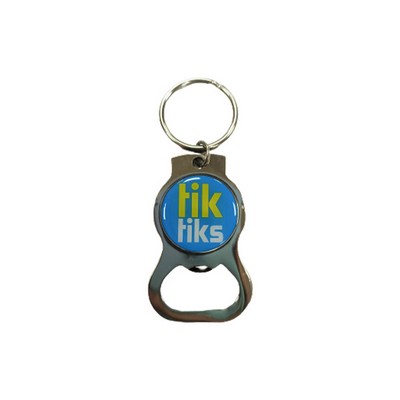 Round Bottle Opener Keychain