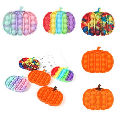 Halloween Pumpkin Push Bubble Toy