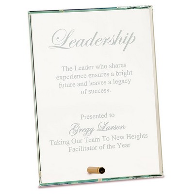 Clear Rectangle CrystalEdge Glass Award (6"x8")