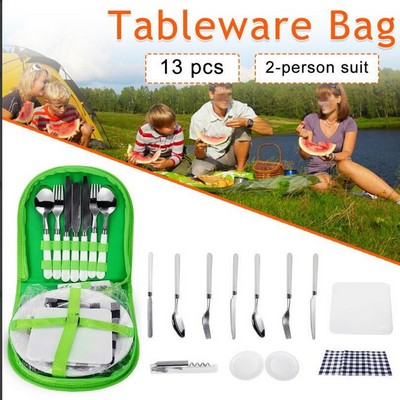 2 Person Suit Stainless Steel Camping Tools Kit