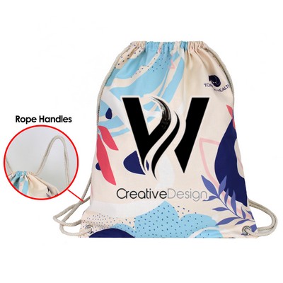 Sublimation Cotton Drawstring Backpack