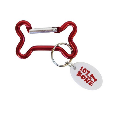 Bone Shaped Carabiner Key Ring