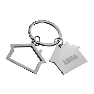 Dual House Shaped Keychain