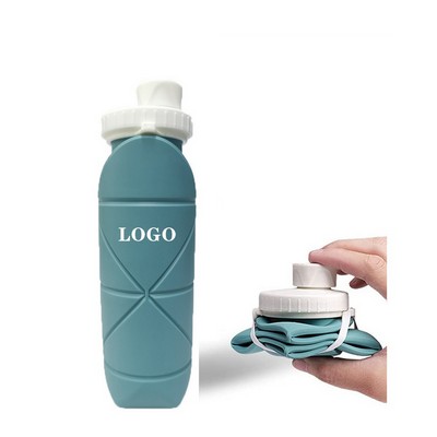 20 Oz. Silicone Collapsible Water Bottle