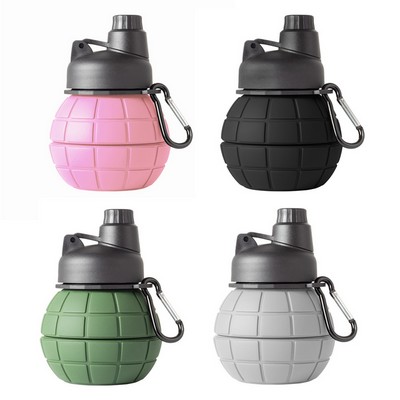 550ml Grenade Shape Silicone Water Bottle