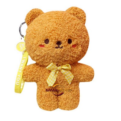 4" Plush Keychain Simulation Key Tag - Bear