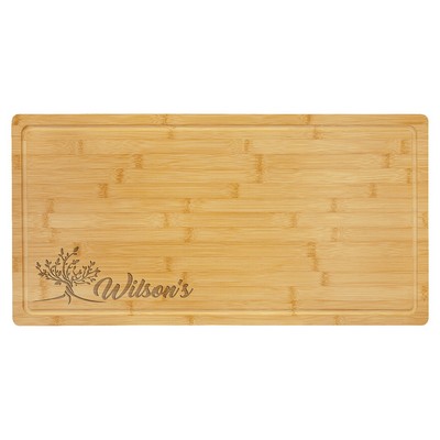 23.75" x 12" Bamboo Cutting Board with Drip Ring