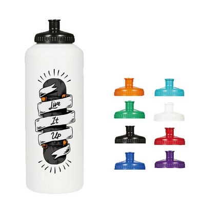 Economy Sports Bottle with Push Spout - 32 oz