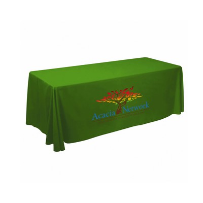 8 Ft Closed Back Fitted Tablecloth With Logo Printing