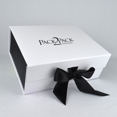 Magnetic Closure Gift Box with Satin Ribbon (11" x 8.75" x 4.37")