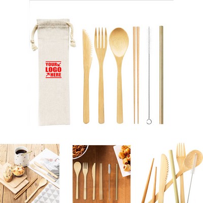 Bamboo Utensils Knits With Pouch