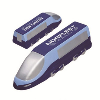 Bullet Train Shaped Stress Ball w/Logo