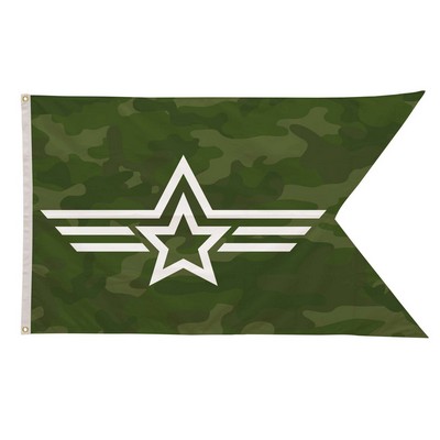 6' x 10' Polyester Guidon Flag Single-Sided