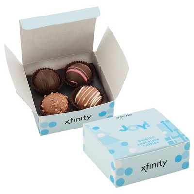 Belgian Truffle Box Featuring Soft-Touch Finish - 4 Piece