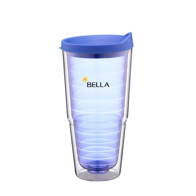 24Oz Double Wall Solid Clear Orbit Acrylic Tumbler