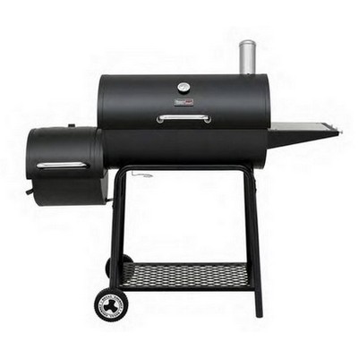 Keg Products Charcoal Grill w/Offset Smoker & Tool Extensions