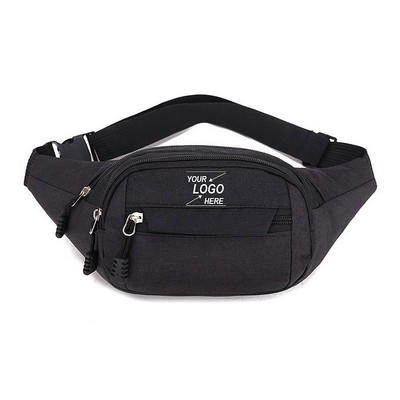 Triple Zipper Fanny Pack Waist Bag