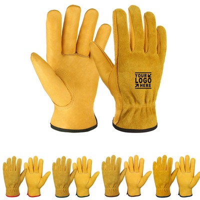 Soft Leather Work Gloves for Men