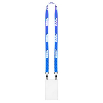 1" Full Color Satin Finish Lanyard w/Open 2-End Attachments (Import Air Rush)