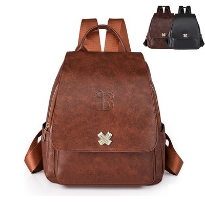 PU Leather Portable Leisure Fashion Travel Backpack