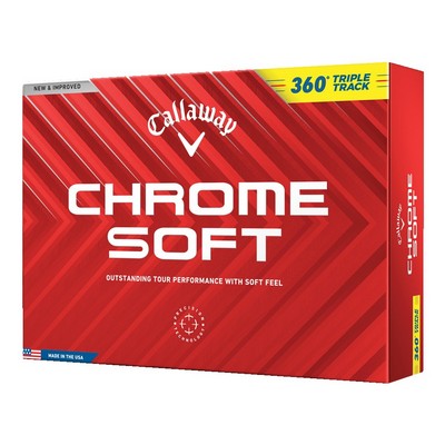 Callaway Chrome Soft 360 Triple Track Golf Balls - Yellow