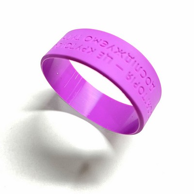 Custom 3/4'' x 8'' Embossed Printed Silicone Wristband