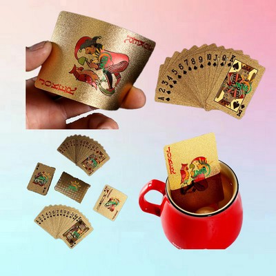 Waterproof Golden PVC Poker Cards