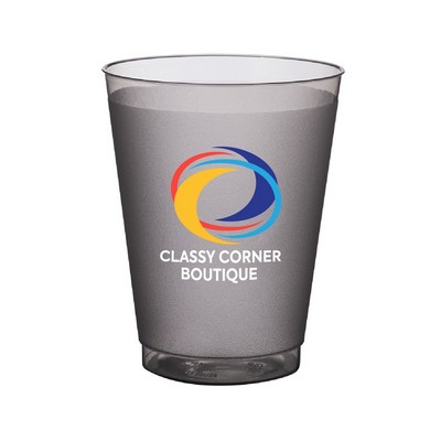 16 oz. Court Side Frosted Plastic Stadium Cup (Full Color Imprint)