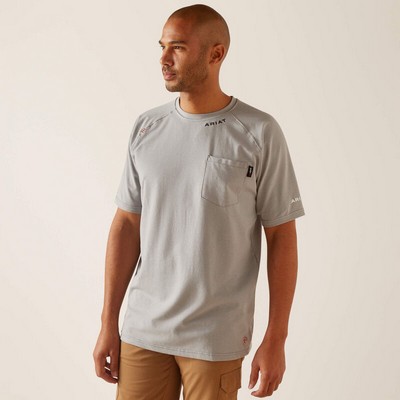 Ariat® FR Base Layer Men's Short Sleeve Silver Fox T-Shirt