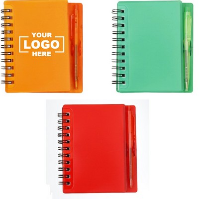 Colorful Spiral Bound Note Book With Pen