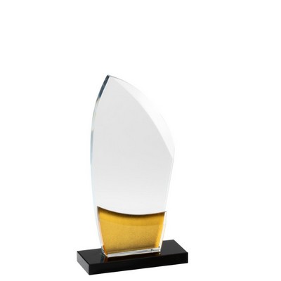 Golden Wedge Crystal Award, 7.95"H