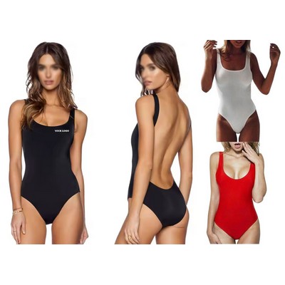 Round Neck Sleeveless Jumpsuits Swimsuits