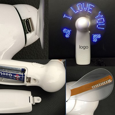 Mini Handheld LED Flashing Fan