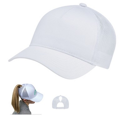 AJM Polycotton / Polyester Mesh - Women's 5 Panel Constructed (Mesh Back)