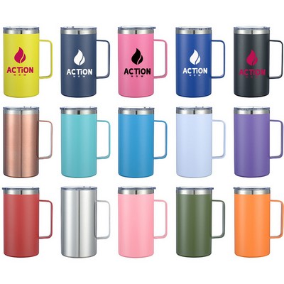 24OZ Stainless Steel Travel Mug with Handle