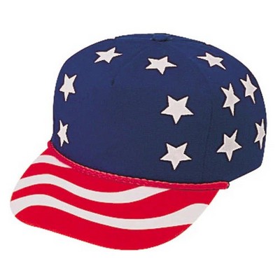 Nissun 5 Panel U.S.A Stars & Stripes Cap