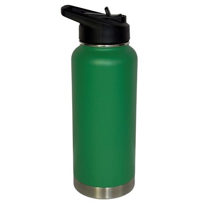 32 Oz. Stainless Double Wall Vacuum Insulated bottle powder coated green