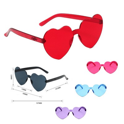 Frameless Heart-Shaped Sunglasses