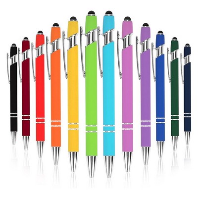 Stylus Soft Touch Aluminum Ballpoint Pen