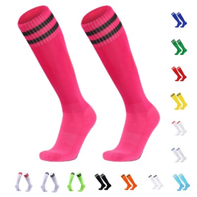 Stretchy Compression Knee High Tube Socks Footbal