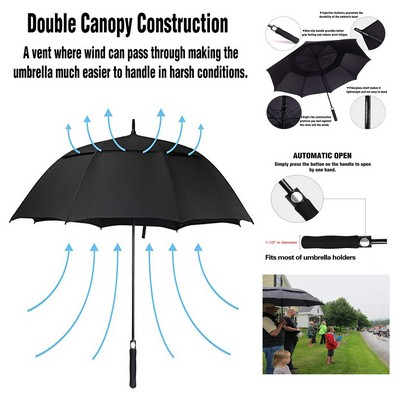 62 Inch Large Automatic Open Golf Umbrella