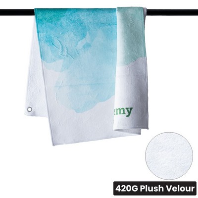 Microfiber Velour Caddy Towel with Cotton Terry Loops - 20" x 30"