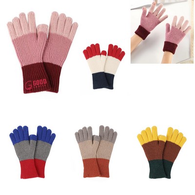 Thick Adult Female Gloves w/ 2 Finger Touch