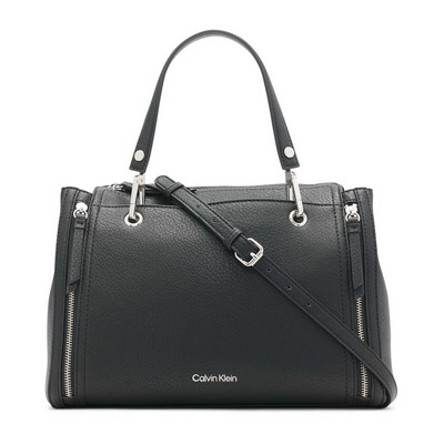 Calvin Klein® Reyna Black & Silver Satchel