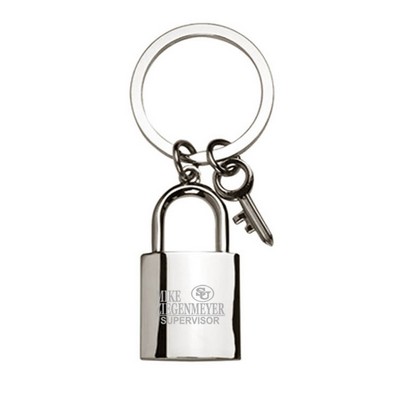 Custom Metal Lock & Key Keychain