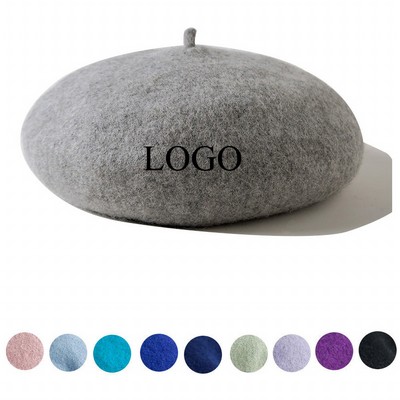 Winter Fashion Vintage Warm Woolen Beret Hat For Women