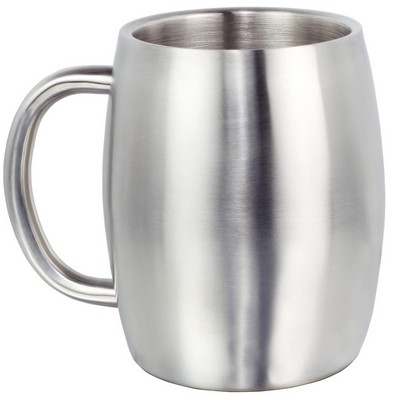 Stainless Steel Double Wall Mugs with Handles 14 oz