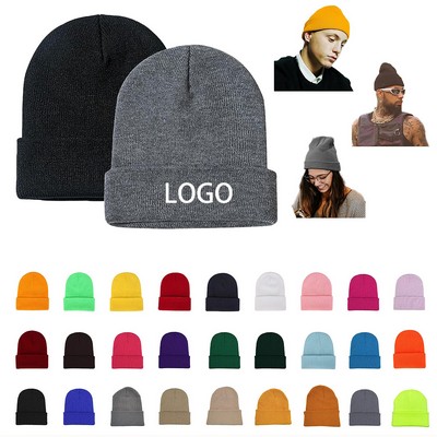 Soft Knit Cuffed Beanie Hat