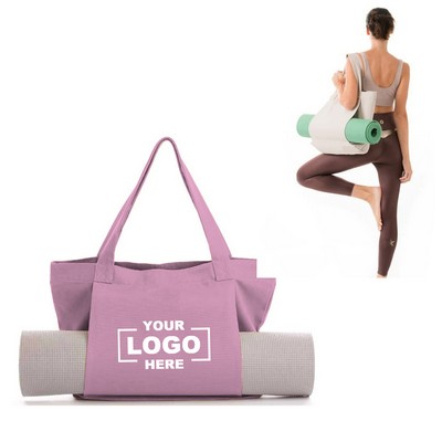 Canvas Yoga Mat Tote Bag Carrier