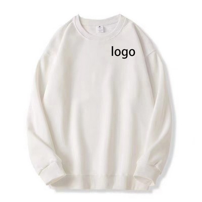 Plush Pure Color Crewneck Sweatshirt